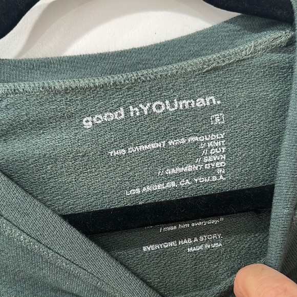 good hYOUman Forest Green 'Be Kind' Pullover - Picture 2 of 5